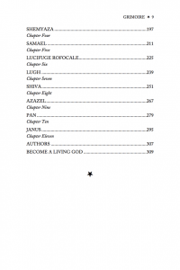 The Lucifer Chronicles table of contents